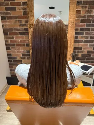 セミロング カラー パーマ soi 💜AYAKOのヘアスタイル