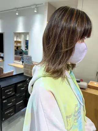 セミロング 石井 竜也のヘアスタイル