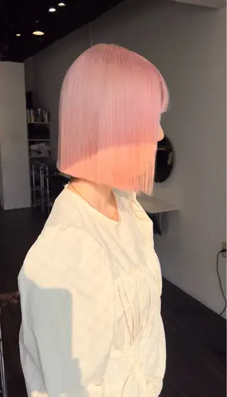 ショート カラー 🧡梅田ハイトーン カラー🧡runaのヘアスタイル