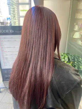 ロング カラー ルナ|縮毛矯正 ×デザインカラー🥝のヘアスタイル