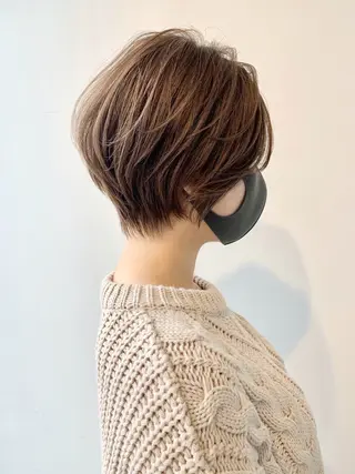 ショート カラー ⭐️小顔ショート⭐️ 大鷲拓海のヘアスタイル