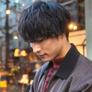 ショート パーマ メンズ JINKIメンズ特化 メンズカットパーマのヘアスタイル