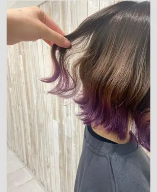 ミディアム ベージュカラー/ いぢちるみのヘアスタイル