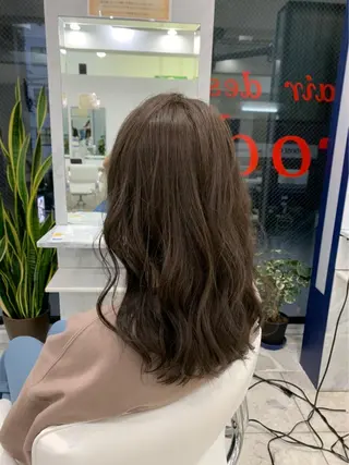 セミロング カラー パーマ ヘアアレンジ 🧸縮毛矯正特化 金澤 彩香🎀のヘアスタイル