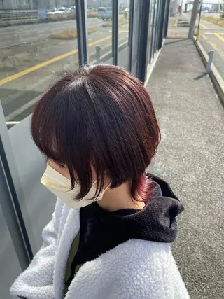 ショート カラー 磯田冬弥/ ブリーチメニューのヘアスタイル