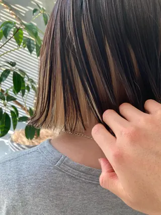 ショート カラー パーマ 波巻きスパイラルパー マ/シャドウパーマ駿のヘアスタイル