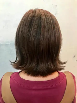 ミディアム カラー 🍑艶髪✖️暖色系 ✨momoka🍑のヘアスタイル