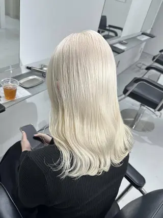 ミディアム ミルクティーベージュ 新潟万代/MANA♡のヘアスタイル