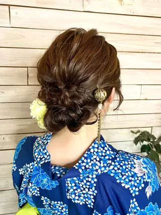 ヘアアレンジ ボブ/ショート 田中夕子のヘアスタイル