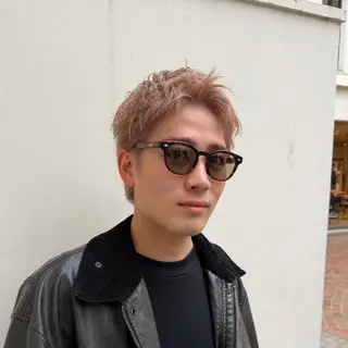 カラー メンズ ⚜️ブリーチ× 透明感✨Hayatoのヘアスタイル