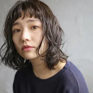 ミディアム カラー 坂本 裕介/パーマのヘアスタイル