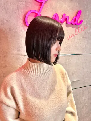 ショート カラー 莉乃/縮毛矯正/髪質 改善/艶カラーのヘアスタイル