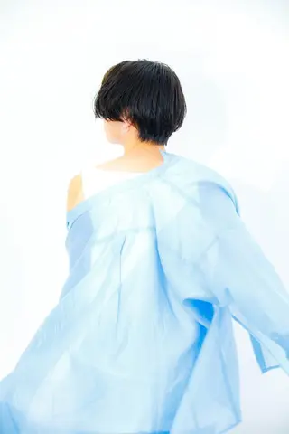 ショート メンズ パーマ カラー 美髪矯正/パーマ まむのヘアスタイル