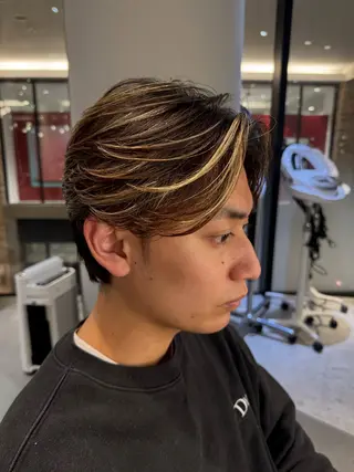ショート カラー パーマ メンズ unopulir 景山　凌のヘアスタイル