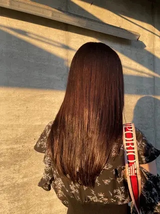 ロング カラー マキノ キョウカのヘアスタイル