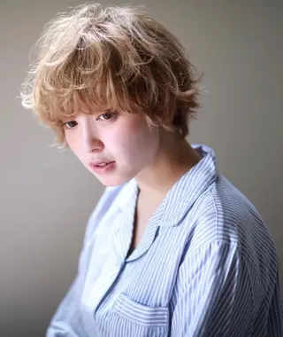 ショート カラー パーマ ヘアアレンジ メンズ キッズ ネイル マツエク・マツパ 🌈デザインヘア職人 Kaede🌈のヘアスタイル