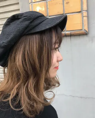 ミディアム カラー 🌷nanase🌷 gally hairのヘアスタイル