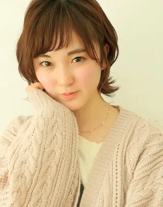 ショート カラー ヘアアレンジ ゆさこのか ダブルカラー／縮毛のヘアスタイル