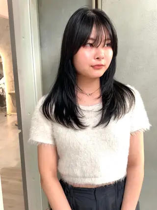 ミディアム カラー ✨コテ巻き風パーマ ✨川合佑哉のヘアスタイル