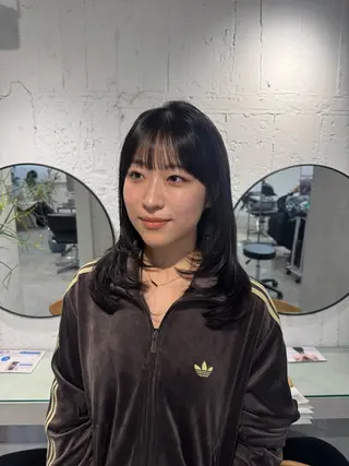 セミロング 顔周りcut・ご相談 ＝新宿しずく🇰🇷のヘアスタイル