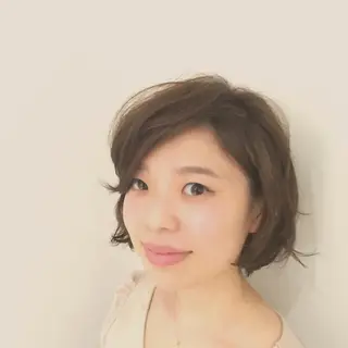ショート カラー パーマ 【白髪ぼかし 専門GBG】自由が丘のヘアスタイル
