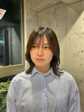 ミディアム 🤡暖色レイヤー 🤡みさきのヘアスタイル