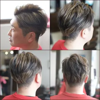 ショート カラー メンズ 中島 剛のヘアスタイル