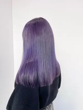 セミロング カラー 🤍💕ブリーチカラ ーAyaka💕🤍のヘアスタイル