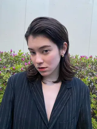 セミロング 佐藤 純生のヘアスタイル
