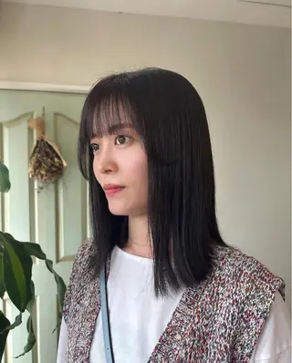 ミディアム カラー レイヤー×髪質改善 hinanoのヘアスタイル