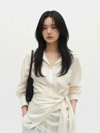 セミロング 韓国レイヤーカット 🫧大阪梅田レイヤーのヘアスタイル