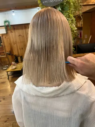 ミディアム ⚪️髪質改善 縮毛 店長 コウ⚪️のヘアスタイル