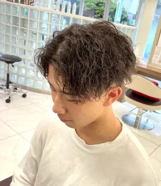 ショート パーマ メンズ 【メンズ特化】 池田大成✂︎のヘアスタイル
