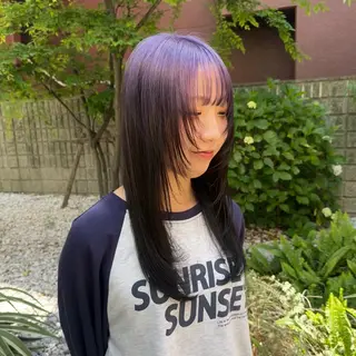 ロング カラー ヘアアレンジ あおい 🍒暖色カラーのヘアスタイル