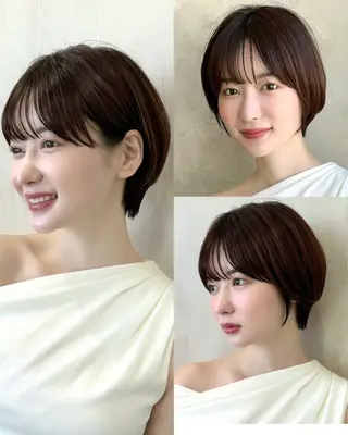 ショート カラー 💍新宿ショート 💍岩田莉奈のヘアスタイル
