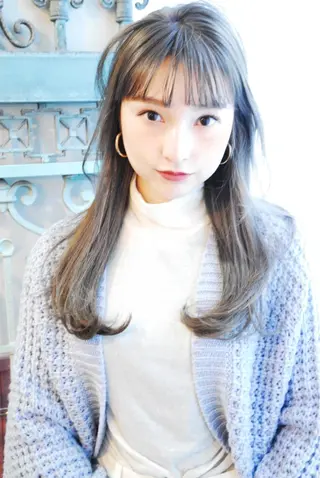 ロング カラー パーマ ヘアアレンジ メンズ 表参道Lise おおいしおりのヘアスタイル