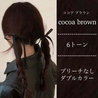 カラー 🤍ブリーチなし ブラウンhimi🤍のヘアスタイル