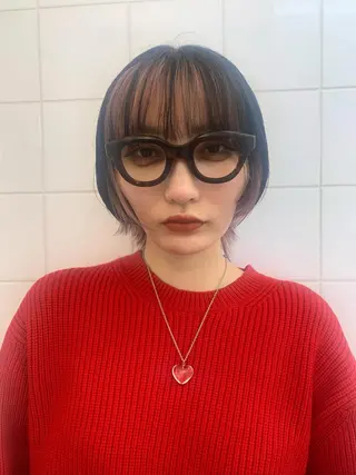 ショート カラー ヘアアレンジ 🧨ブリーチー×ボブ レイヤー💎じゅえるのヘアスタイル