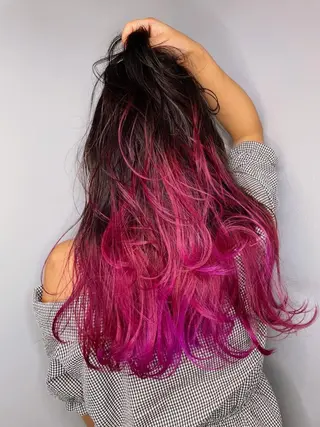 ミディアム カラー ヘアアレンジ パーマ newi grande 横浜店のヘアスタイル