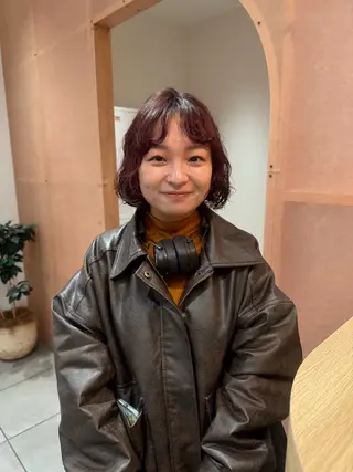 ショート カラー パーマ 前原  千尋のヘアスタイル