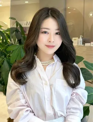 セミロング カラー カット無料｜レイヤー カット｜韓国モテへアのヘアスタイル