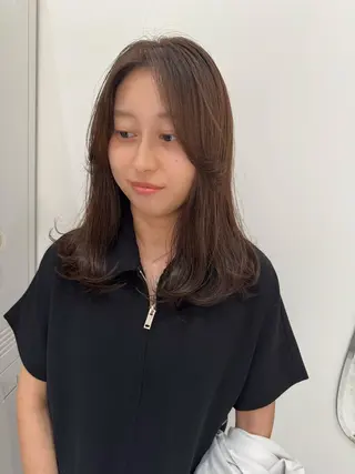 ミディアム 透明感カラー ボブ ミディアム 齊木勇人のヘアスタイル
