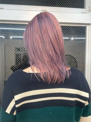 セミロング カラー SHOTO ハイトー ン/ブロンドカラーのヘアスタイル