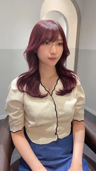ミディアム カラー 〻ツヤハイトーン🩰 🤍HARUCAのヘアスタイル