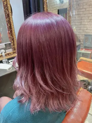 ミディアム カラー 推しカラー美容師 Yukino🌈のヘアスタイル