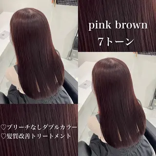 カラー 🤍ブリーチなし ブラウンhimi🤍のヘアスタイル
