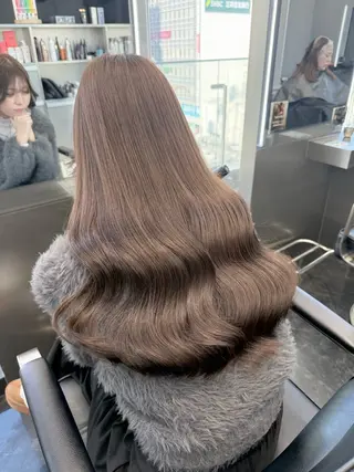 ロング カラー ヘアアレンジ 韓国ヘア🖤/透明感 shihoのヘアスタイル