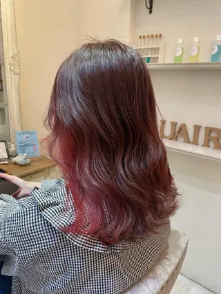 セミロング カラー 池田 桃子のヘアスタイル