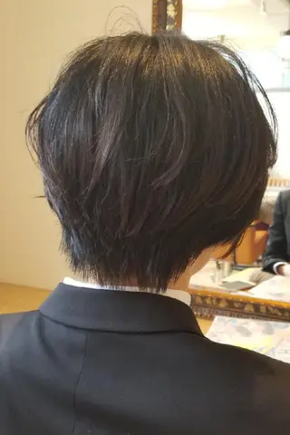 ショート ばんの かすみのヘアスタイル