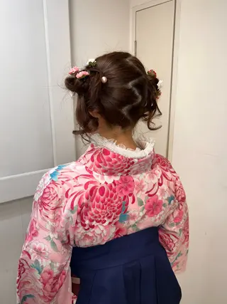 ミディアム ヘアアレンジ 山端 梨音のヘアスタイル